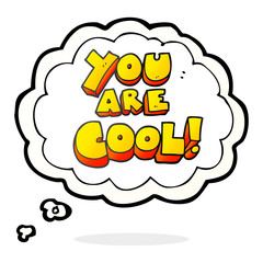 you are thought bubble cartoon cool symbol