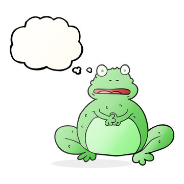thought bubble cartoon frog