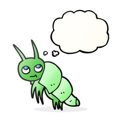 thought bubble cartoon little bug