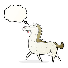 thought bubble cartoon horse