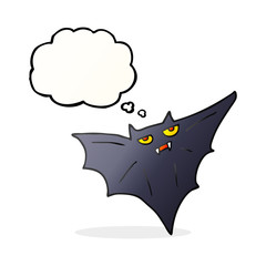 thought bubble cartoon halloween bat