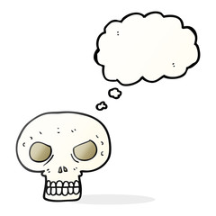 thought bubble cartoon skull