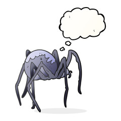 thought bubble cartoon creepy spider