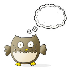 thought bubble cartoon owl