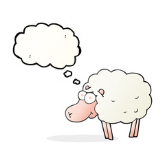 funny thought bubble cartoon sheep