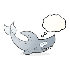 thought bubble cartoon shark