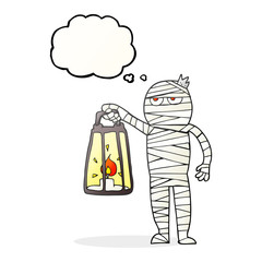 thought bubble cartoon mummy