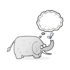 thought bubble cartoon elephant