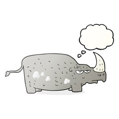 thought bubble cartoon rhino