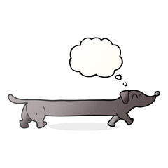 thought bubble cartoon dachshund
