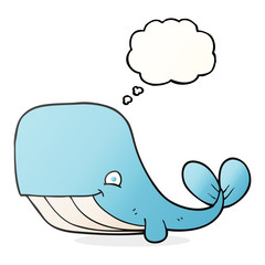 thought bubble cartoon happy whale