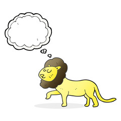 thought bubble cartoon lion