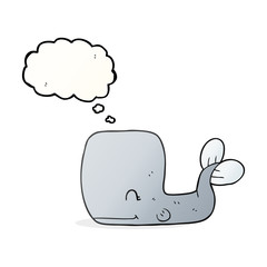 thought bubble cartoon happy whale