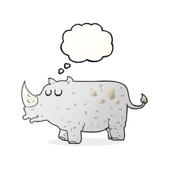 thought bubble cartoon rhino