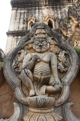 old Buddhist Temple ruins at Inwa near Mandalay. Myanmar