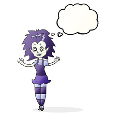 thought bubble cartoon vampire girl