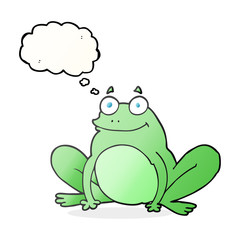 thought bubble cartoon happy frog