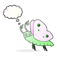 thought bubble cartoon funny butterfly