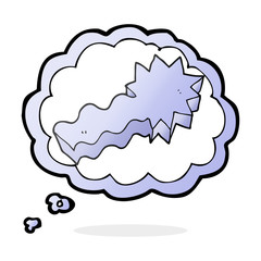 thought bubble cartoon shooting star