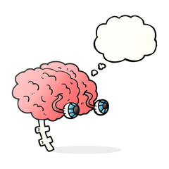 thought bubble cartoon brain