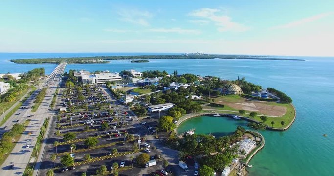 Aerial 4K video of Biscayne Key, Miami, Florida