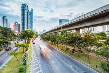 metropolitan cityscape of bangkok