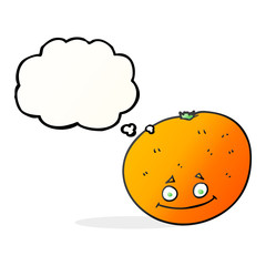 thought bubble cartoon orange