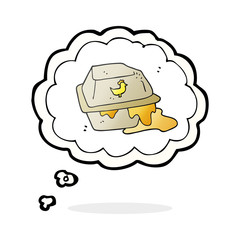 thought bubble cartoon greasy takeout