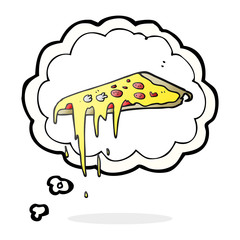 thought bubble cartoon pizza