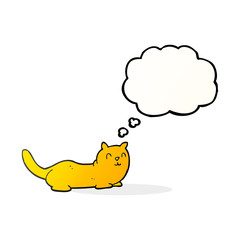 thought bubble cartoon cat