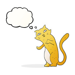 thought bubble cartoon cat
