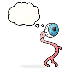 gross thought bubble cartoon eyeball