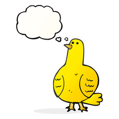 thought bubble cartoon bird