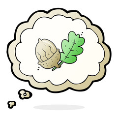 thought bubble cartoon acorn