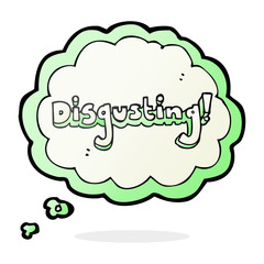 disgusting thought bubble cartoon