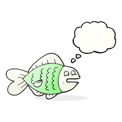 thought bubble cartoon funny fish