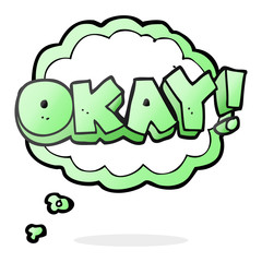thought bubble cartoon okay symbol