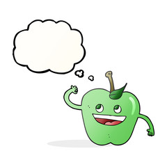 thought bubble cartoon apple