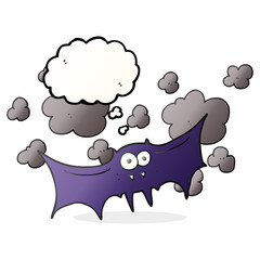 thought bubble cartoon vampire bat