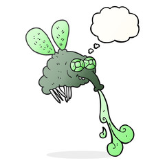 thought bubble cartoon gross fly