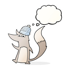 thought bubble cartoon little wolf