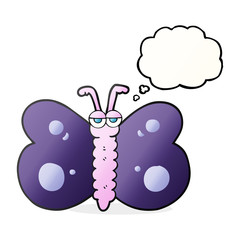thought bubble cartoon butterfly