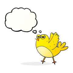 thought bubble cartoon bird