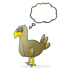 thought bubble cartoon bird