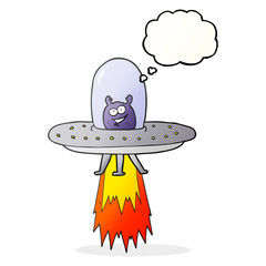 thought bubble cartoon space alien
