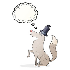 thought bubble cartoon wolf