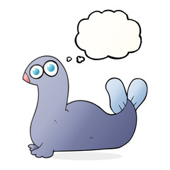 thought bubble cartoon seal