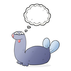thought bubble cartoon seal