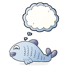 thought bubble cartoon fish