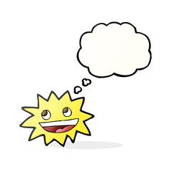 thought bubble cartoon star with face